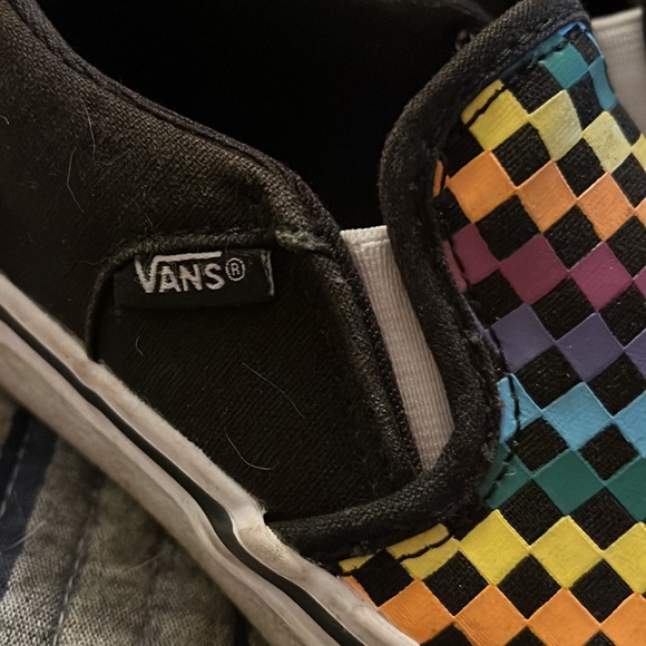 Little Girls Size 3 Vans multi colored - Picture 2 of 6